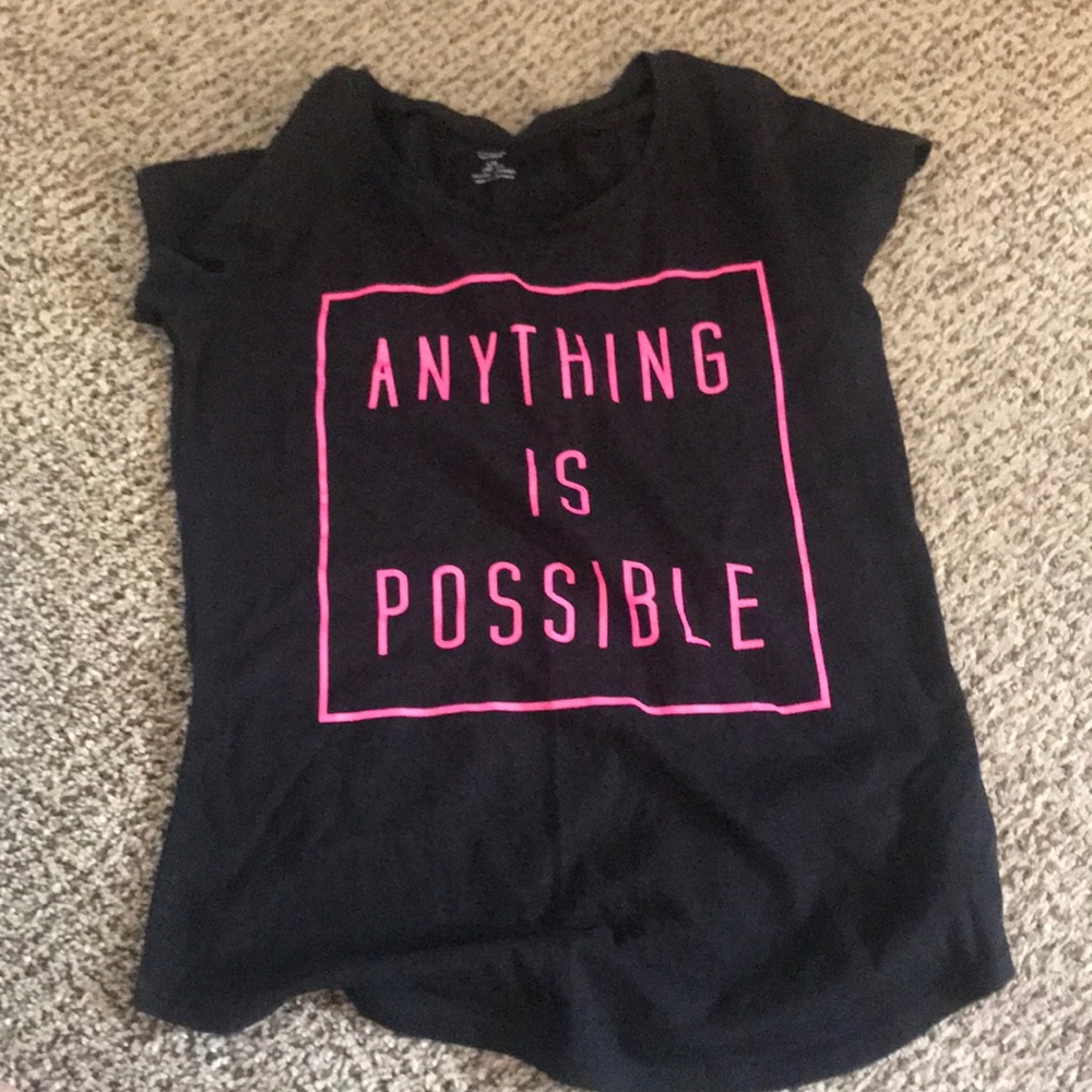 Black “Anything is possible” t-shirt